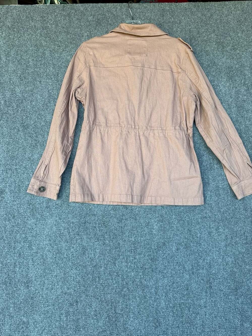 Maurices Mauve Pink Utility Safari Jacket Cinched Waist Medium - Picture 3 of 5